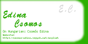 edina csomos business card
